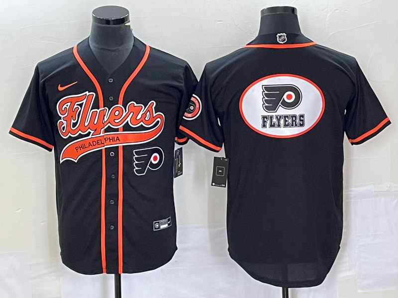 Men Philadelphia Flyers adidas  black blank NHL  jerseys style 4